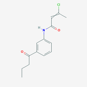 N-(3-Butanoylphenyl)-3-chlorobut-2-enamide