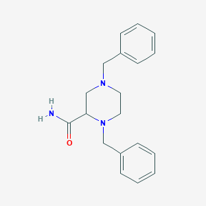 1,4-Dibenzyl-piperazine-2-carboxylic acid amide