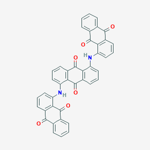 molecular formula C42H22N2O6 B086032 9,10-Anthracenedione, 1,5-bis[(9,10-dihydro-9,10-dioxo-1-anthracenyl)amino]- CAS No. 117-03-3