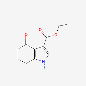molecular formula C11H13NO3 B8603238 ethyl 4-oxo-1,5,6,7-tetrahydroindole-3-carboxylate 
