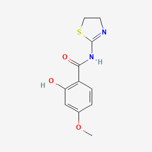 molecular formula C11H12N2O3S B8603348 N-(4,5-dihydro-1,3-thiazol-2-yl)-2-hydroxy-4-methoxybenzamide 