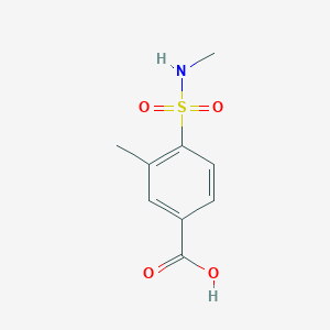 molecular formula C9H11NO4S B8603433 3-Methyl-4-(methylsulfamoyl)benzoic acid 