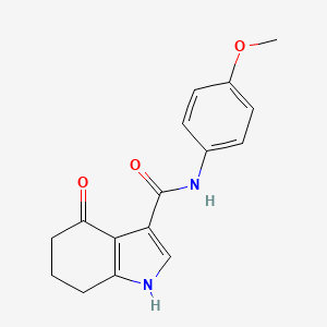 molecular formula C16H16N2O3 B8603478 N-(4-methoxyphenyl)-4-oxo-1,5,6,7-tetrahydroindole-3-carboxamide 