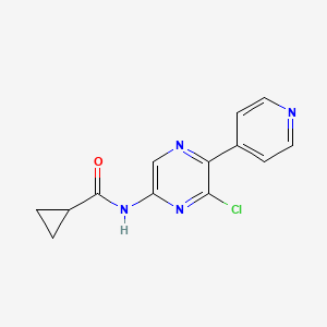 N-(6-Chloro-5-pyridin-4-ylpyrazin-2-yl)cyclopropanecarboxamide