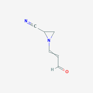 1-(3-Oxoprop-1-EN-1-YL)aziridine-2-carbonitrile