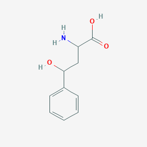 molecular formula C10H13NO3 B8603633 2-amino-4-hydroxy-4-phenylbutanoic acid 