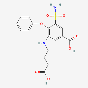 3-[(3-Carboxypropyl)amino]-4-phenoxy-5-sulfamoylbenzoic acid