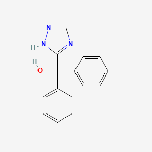 molecular formula C15H13N3O B8603650 diphenyl(1H-1,2,4-triazol-5-yl)methanol 