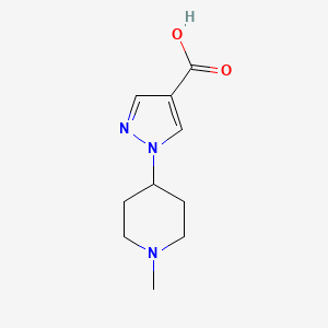 molecular formula C10H15N3O2 B8603691 1-(1-Methylpiperidin-4-yl)-1H-pyrazole-4-carboxylic acid 