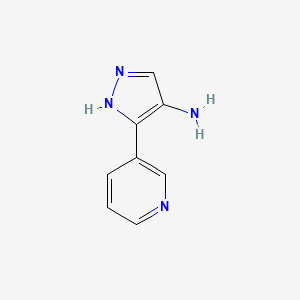 molecular formula C8H8N4 B8603707 3-(Pyridin-3-yl)-1H-pyrazol-4-amine 