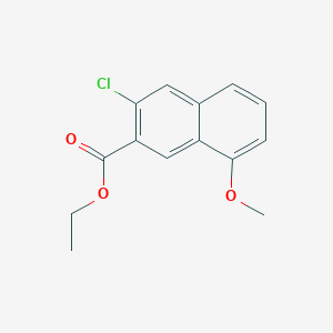 molecular formula C14H13ClO3 B8603741 Ethyl 3-chloro-8-methoxynaphthalene-2-carboxylate CAS No. 919994-93-7