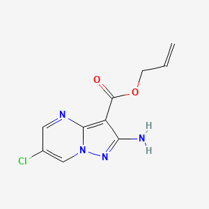 molecular formula C10H9ClN4O2 B8603749 Allyl 2-amino-6-chloro-pyrazolo[1,5-a]pyrimidine-3-carboxylate 