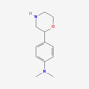 molecular formula C12H18N2O B8603750 N,N-dimethyl-4-(morpholin-2-yl)benzenamine 