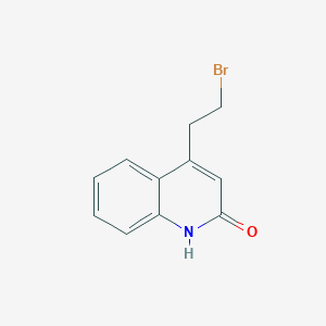 molecular formula C11H10BrNO B8603763 4-(2-Bromoethyl)quinolin-2(1H)-one CAS No. 90097-61-3