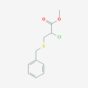 molecular formula C11H13ClO2S B8603773 Methyl 3-(benzylsulfanyl)-2-chloropropanoate CAS No. 60741-22-2