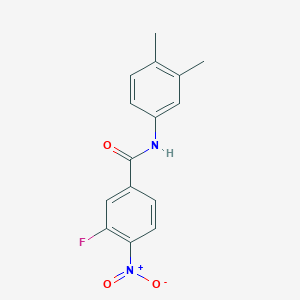 molecular formula C15H13FN2O3 B8603887 N-(3,4-dimethyl-phenyl)-3-fluoro-4-nitrobenzamide 