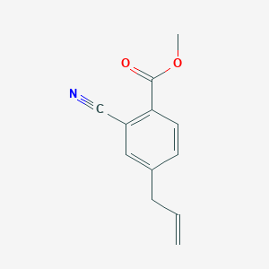 molecular formula C12H11NO2 B8603908 methyl 2-cyano-4-prop-2-enylbenzoate CAS No. 1374574-59-0