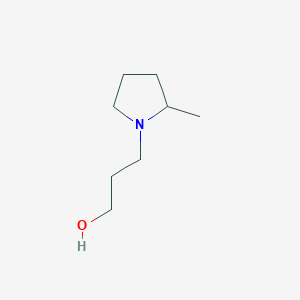molecular formula C8H17NO B8604063 3-(2-Methylpyrrolidin-1-yl)propan-1-ol 