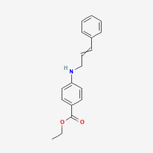 molecular formula C18H19NO2 B8604065 Ethyl 4-[(3-phenylprop-2-en-1-yl)amino]benzoate CAS No. 61439-67-6
