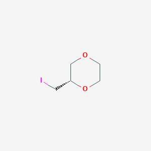 molecular formula C5H9IO2 B8604097 (S)-2-(iodomethyl)-1,4-dioxane 