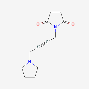 molecular formula C12H16N2O2 B8604162 Succinimide, N-(4-(1-pyrrolidinyl)-2-butynyl)- CAS No. 3854-03-3