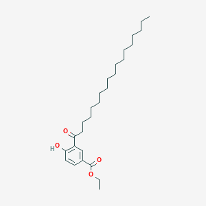 molecular formula C27H44O4 B8604302 Ethyl 4-hydroxy-3-octadecanoylbenzoate CAS No. 95269-83-3