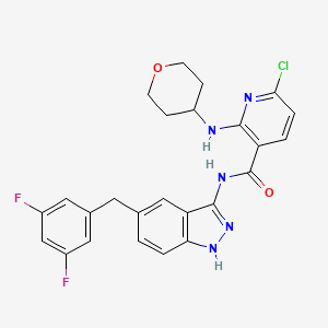 6-chloro-N-[5-(3,5-difluorobenzyl)-1H-indazol-3-yl]-2-(tetrahydro-2H-pyran-4-ylamino)pyridine-3-carboxamide