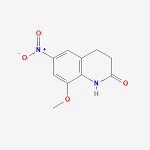 molecular formula C10H10N2O4 B8604634 8-Methoxy-6-nitro-3,4-dihydroquinolin-2(1H)-one 
