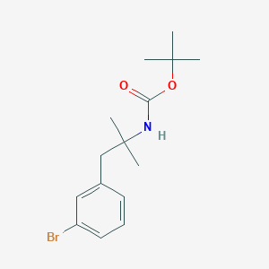 molecular formula C15H22BrNO2 B8604644 [2-(3-Bromophenyl)-1,1-dimethylethyl]carbamic acid tert-butyl ester 