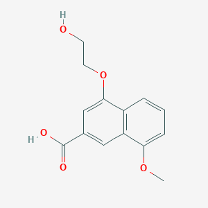 4-(2-Hydroxyethoxy)-8-methoxy-2-naphthoic acid