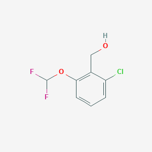 molecular formula C8H7ClF2O2 B8604679 (2-Chloro-6-difluoromethoxy-phenyl)-methanol 