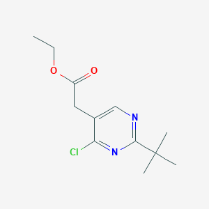 4-Chloro-5-ethoxycarbonylmethyl-2-(2-methylprop-2-yl)pyrimidine