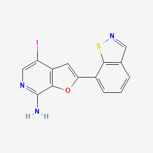 2-(1,2-Benzothiazol-7-yl)-4-iodofuro[2,3-c]pyridin-7-amine