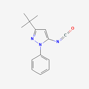 molecular formula C14H15N3O B8604810 3-tert-Butyl-5-isocyanato-1-phenyl-1H-pyrazole 