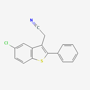 2-(5-Chloro-2-phenyl-1-benzothiophen-3-yl)acetonitrile