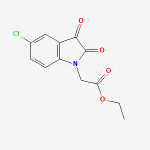 molecular formula C12H10ClNO4 B8604832 Ethyl 2-(5-chloro-2,3-dioxoindolin-1-yl)acetate 