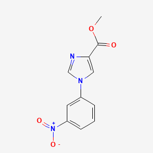 molecular formula C11H9N3O4 B8604963 Methyl 1-(3-nitrophenyl)-imidazole4-carboxylate 