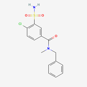 molecular formula C15H15ClN2O3S B8604971 N-benzyl-4-chloro-N-methyl-3-sulfamoylbenzamide CAS No. 59210-75-2