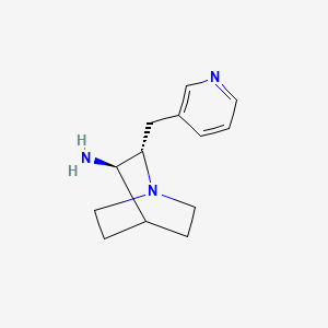 molecular formula C13H19N3 B8604974 (2S,3R)-2-(Pyridin-3-ylmethyl)quinuclidin-3-amine 