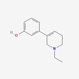 molecular formula C13H17NO B8604998 Phenol, 3-(1-ethyl-1,2,5,6-tetrahydro-3-pyridinyl)- CAS No. 83010-52-0
