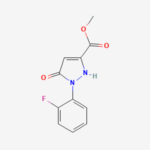 molecular formula C11H9FN2O3 B8605096 Methyl 1-(2-fluorophenyl)-5-hydroxy-1H-pyrazole-3-carboxylate 