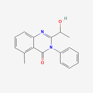 molecular formula C17H16N2O2 B8605122 2-(1-hydroxy-ethyl)-5-methyl-3-phenyl-3H-quinazolin-4-one 