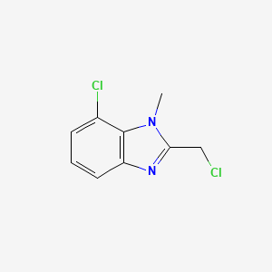 molecular formula C9H8Cl2N2 B8605145 7-chloro-2-(chloromethyl)-1-methyl-1H-benzo[d]imidazole 