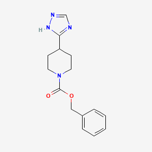 molecular formula C15H18N4O2 B8605184 benzyl 4-(1H-1,2,4-triazol-5-yl)piperidine-1-carboxylate CAS No. 893424-27-6