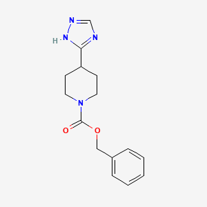 molecular formula C15H18N4O2 B8605184 benzyl 4-(1H-1,2,4-triazol-3-yl)piperidine-1-carboxylate CAS No. 893424-27-6