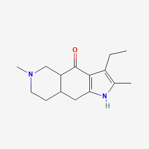 molecular formula C15H22N2O B8605230 3-ethyl-2,6-dimethyl-4,4a,5,6,7,8,8a,9-octahydro-1H-pyrrolo[2,3-g]isoquinolin-4-one 