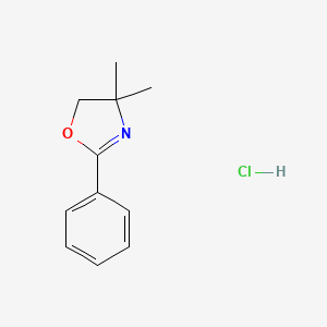 molecular formula C11H14ClNO B8605242 Oxazole, 4,5-dihydro-4,4-dimethyl-2-phenyl-, hydrochloride CAS No. 1568-96-3