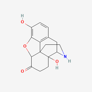 molecular formula C16H17NO4 B8605262 Morphinan-6-one, 4,5-epoxy-3,14-dihydroxy-, (5alpha)- 