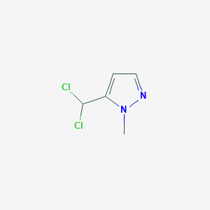 molecular formula C5H6Cl2N2 B8605270 5-(dichloromethyl)-1-methylpyrazole CAS No. 1089212-40-7