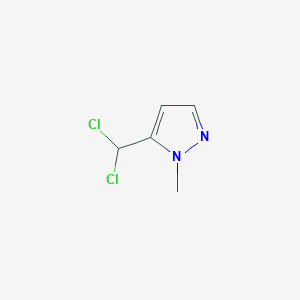 molecular formula C5H6Cl2N2 B8605270 5-dichloromethyl-N-methylpyrazole CAS No. 1089212-40-7